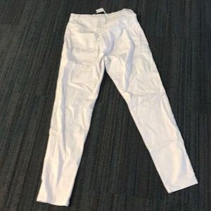White stretch ripped jeans
